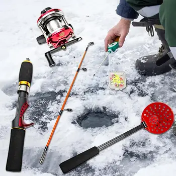 1 Conjunto Versátil de Gelo Vara de Pesca de Baixa Temperatura, Resistente a Multi-propósito de Gelo artes de Pesca Kit para Pesca