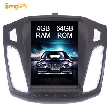 10.4 Polegadas Android 8.1 Carro GPS de Navegação de DVD Player para Ford Focus 2012-2017 auto-Rádio 4K Tesla Estilo 1092*1080 4G+64G Central