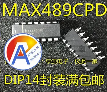 10pcs 100% original novo Driver/Receptor/Transceptor MAX489 MAX489CPD MAX489EPD DIP14