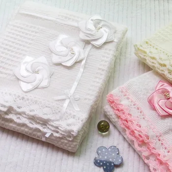 125x100cm Macio Europeia floral tricô manta de jogar cobertor de verão sofá bebê cabo malha cobertor xale swaddle