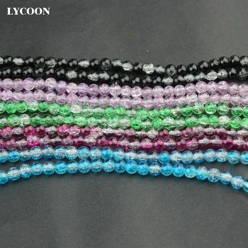 140pcs/monte LYCOON colorido Talão de Jóias de Tomada de Contas para pulseiras tamanho 6mm de buraco no meio de 1mm