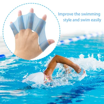 1Pair Venda Quente Unisex Sapo Tipo de Natação do Silicone Nadadeiras Mão de Nadar Treinamento Dedo Luvas de Barbatanas de Membranas de Remo