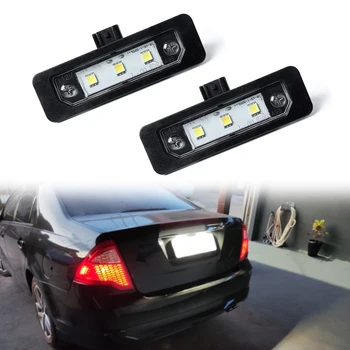 2pcs DIODO emissor de luz Branco do Número de Licença Placa de Luz Para Ford Mustang 2010-2014 da Placa de Licença de Marca de Luz da parte Traseira do Carro de Marca de Lâmpadas