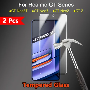 2Pcs Para Realme GT2 GT Neo 3 2 Pro Neo3 Neo2 Neo3T HD Claro Ultra Slim 2.5 D Anti-risco 9H Vidro Temperado Protetor de Tela do Filme