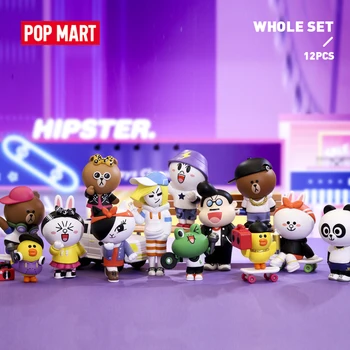 55TOYS Linha de Amigos de Rua Série de Caixa de estore Kawaii Bonecos de Figuras de Animais Popmart Pop Mart Presente de Aniversário Animal Brinquedos de Natal