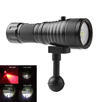 5W SecurityIng LED Lanterna de Mergulho Largo De 120 Graus de Ângulo de Feixe de Mergulho Fotografia de Vídeo Lanterna 1500LM LEDS tocha