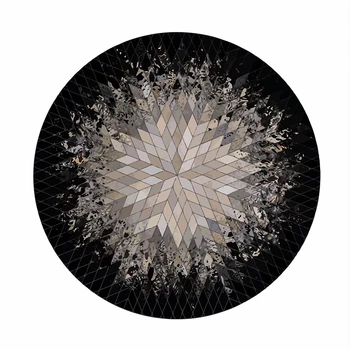 80 cm/100cm moderno preto cinza branco diamante tapete decorativo bengaleiro cadeira tapete geométrico redondo/ quadrado em carpete tapete tapete