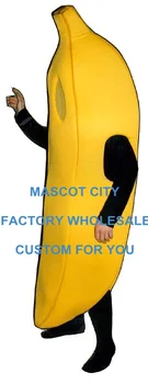 A boa Qualidade da Mascote Grande Amarelo Banana da Mascote do Traje Adulto do Personagem de banda desenhada de Festa de Carnaval de Pelúcia Mascotte Kit de Terno SW894