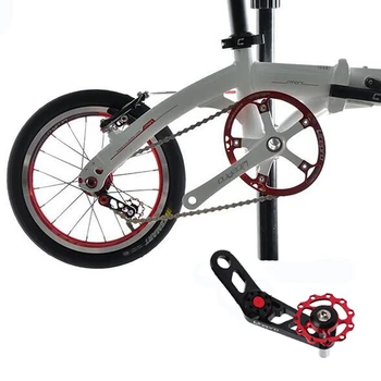 Bicicleta dobrável Guia de Roda de Bicicleta de Velocidade Única Desviador Traseiro Tensor da Corrente com roda Dentada Tensor da Corrente de Bicicleta