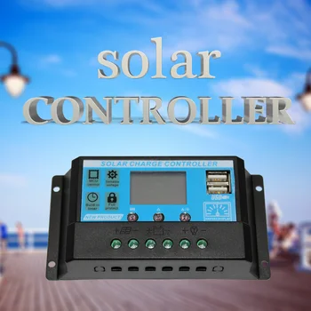 controlador de carga solar 10A 20A 30A 12v/24v casa painel solar kit regulador de energia solar para com dupla porta USB