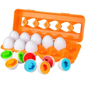 Criança Ovos Conjunto de Brinquedos para 1 a 2 de 3 Anos de Idade Meninos Meninas rapazes raparigas de Cor Classificação de Brinquedos Educativos da mesma Cor do Ovo de Brinquedos para as Crianças