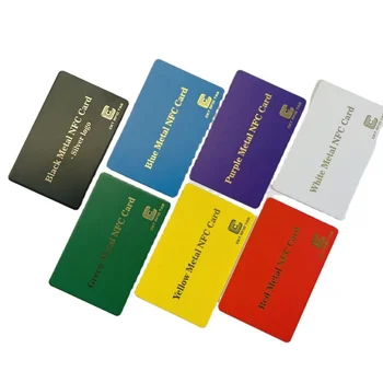 Criativo premium de luxo híbrido metal NFC cartão de visita oculto cartão NFC tag