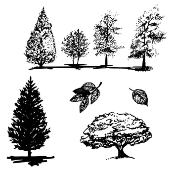 DABOXIBO Diferentes Árvores Claro Carimbos de Molde Para o DIY de Scrapbooking, Cartões de Fazer Decorar Artesanato 2020 NOVAS Chegada