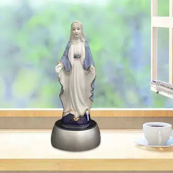 De cabeceira, Candeeiro de Mesa de Cerâmica Estátua da Virgem Maria de Jantar, Sala de LED