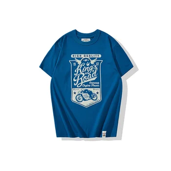 De verão, a Nova Moto de Impressão de T-shirt AMEKAJI 200g Gola Redonda, manga Curta Macacão ao ar livre, Caminhadas Trekking de Ferramentas de Roupas