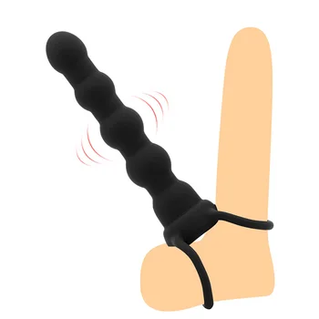 Erótico de Silicone Strapon Vibrador Vibrador para Dupla Penetração Anal Plug Pau Cinta Pênis Plug anal Adulto do Sexo Brinquedos de Sex Shop