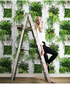 Estilo nórdico verde, branco, grão de madeira papel de parede de frutas restaurante, café, loja de roupas de fundo wallpape