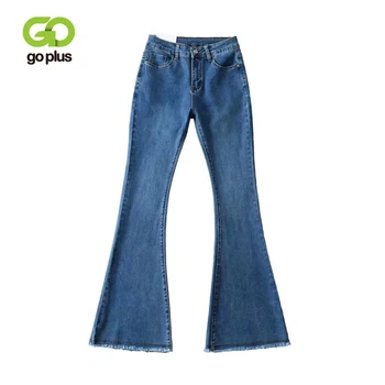 GOPLUS Jeans Y2k Calças de Verão Cintura Alta de Mulheres de calças de Brim de Senhoras Calças Compridas Pantalon Femme Grande Taille Vaqueros Mujer C11930