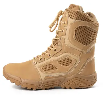 Homens de Alta Qualidade da Marca Militares, Botas de Couro de Especial Força Tática Deserto de Homens de Combate Botas do Exterior Sapatos Ankle Boots