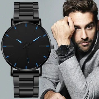 Homens Relógios 2022 Luxo Masculino Elegante E Ultra Fino Relógio De Pulso Masculino Negócio De Malha De Aço Inoxidável De Quartzo Do Relógio Relógio Masculino Quente