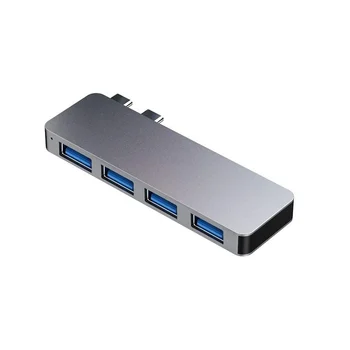 HUB USB C Dual-Tipo C Para Multi USB 3.0, HDMI 4K para o MacBook Pro Ar Adaptador de Thunderbolt 3 Dock USB C 3.1 Tipo de Porta C HUB