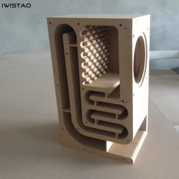 IWISTAO de 6,5 Polegadas Gama Completa Vazia caixa de alto-Falante Kits Labirinto Estrutura de Alta densidade Mdf para Tubo de Amp