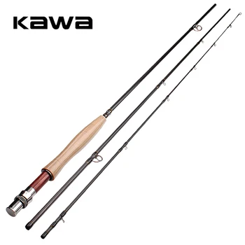 Kawa Fly Fishing Rod Peso ultra-leve 2/3 Seções 2.8/2,9 m de Pesca Haste de Carbono Girando Viagem Vara de Pesca de Carpa