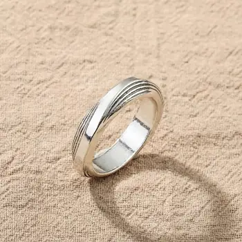 Kinitial de abril de Aço Inoxidável para Pneus de Caminhões Artesanal Prata Homens Anéis e os Anéis de Casamento de Prata de Moda Anel de Casamento Decoração