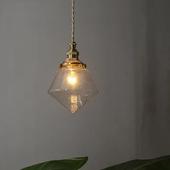 Loft Vintage LED luminária de Cobre Bolha de Vidro Pendurado Luminárias Deco Home Iluminação Pingente Antigo Droplight Lampara