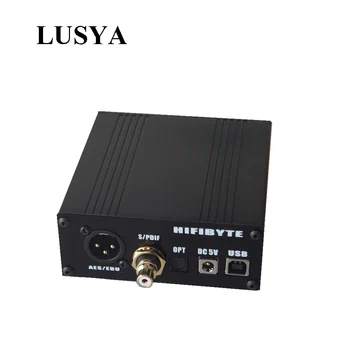 LUSYA USB para SPDIF AES OPTAR Saída Digital Interface Adota Áudio byte Solução