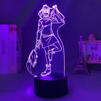 Mangá Diodo emissor de Luz de Jujutsu Kaisen Zenin Maki para a Decoração do Quarto da Noite de Luz Jujutsu Kaisen Presente Acrílico Anime 3d Lâmpada de Decoração de Quarto