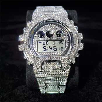 MISSFOX Hip Hop do Homem de relógios de Alta qualidade Eletrônicos Relógios Para Homem de Moda Super Legal Resistente à Água Casamento de Homens relógio de Pulso