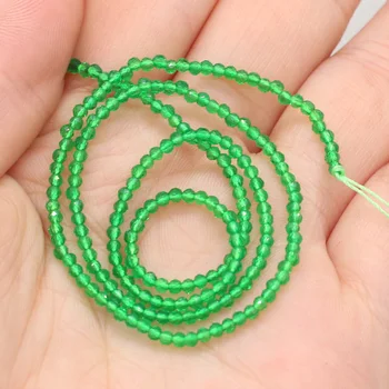 Miçangas de 2mm Natural Pedra Semi-Preciosa Espinélio Verde Médio Solta Esferas Para a Menina Fazer a Jóia de DIY Pulseira Colar 38cm