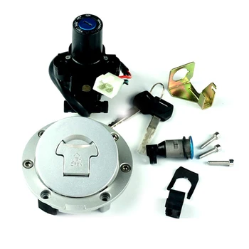 Moto 4 Linha de Plug Interruptor de Ignição de Gás Combustível Tampa do Tanque de Bloqueio Conjunto com 2 Chaves Para a Honda CBR1000RR 04-07 CBR600RR