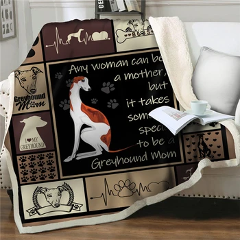 Mãe Amor 3D Animal Cão Impresso Cobertor Manter Aquecido Jogar Cobertor de têxteis para o Lar Presentes de Aniversário de roupa de Cama Office Sherpa Nap Cobertor