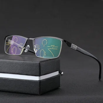 Negócios Bofical Óculos de Leitura Homens Mulheres Presbiopia Óculos Anti-bule de Jogos de Computador Progressiva Óculos de Dioptria Óculos