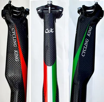 novo chegam as cores da Bandeira da itália, o espigão em fibra de carbono genuíno selim MTB montanha de bicicleta bicicleta de estrada do espigão 3k acabamento