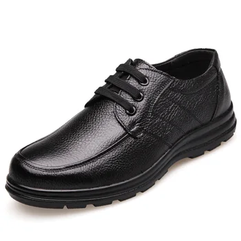 Novo de Alta Qualidade em Couro Genuíno Sapatos de Homens Flats Moda masculina Casual Marca de Sapatos Homem Macio e Confortável Laço Preto ZH740