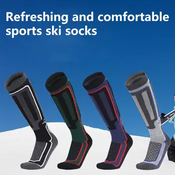 Novo Meias de Esqui de Algodão Grosso de Esportes Snowboard Ciclismo, Esqui, Futebol Meias Homens Mulheres Absorção de Umidade Elástica de Alta meias Térmicas