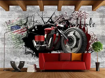 Personalizado de parede papel de parede moto sala de estar, quarto murais 3D na parede do Fundo do papel de parede 3d em estilo Europeu
