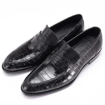 piliyuan crocodilo sapatos masculinos de negócios couro de crocodilo Homens sapatos, lazer Artesanal de calçados masculinos de Couro homens sapatos