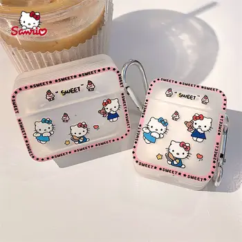Sanrio Hello Kitty Praça Criativa Bonito Bluetooth Gancho do Fone de ouvido Caso para AirPods 1 2 3 Airpods Pro Case Capa