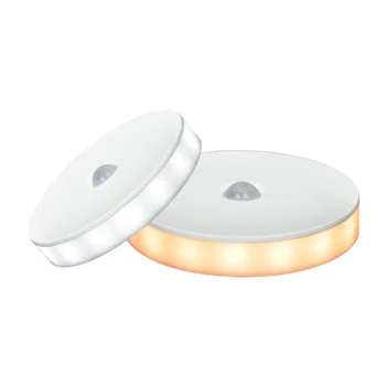 Sensor de movimento LEVOU Luz Noturna Mini-Rodada de Luz USB Exigível Decoração do Quarto de Luz da Lâmpada de Parede para Escadas, Corredor, Closet Armário
