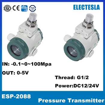 Transmissor de Pressão do tanque De Água de Óleo de Gás Sensor de Pressão de 0-5V da Saída de 24v cc 2.5 Mpa Sensor de Pressão Piezoresistivo Transmissor
