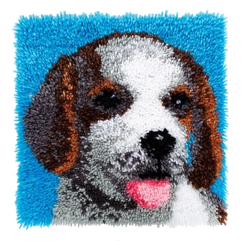 Trava do Gancho de Kits Pré-impresso Cachorro Padrão na Tela de DIY Tapete Bordado Conjunto de Crochê para Crianças e Adultos a Decoração Home
