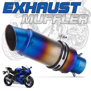 Universal 51mm 60mm Tubulação de Exaustão da Motocicleta Projeto de Motocross de Escape de Moto Escapamento Para R25 z750 r3 mt07 mt09 com o DB killer