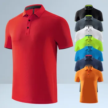 Verão Homens Novos Curto Mangas De Camisa De Golfe Respirável, Exterior Vestuário De Desporto, Lazer, Golfe E Esportes Desgaste 8 Cores Escolha Livre