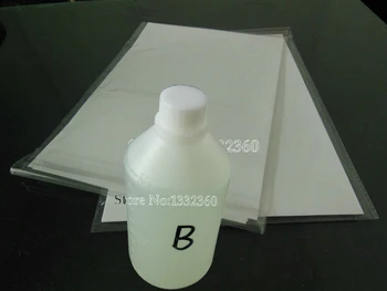 Vilaxh 500ml Hidrográficas Ativador B + 10pc tamanho A4 preto Hidrográfica do Filme Para Impressão de Transferência da Água Filmfor impressora jato de tinta